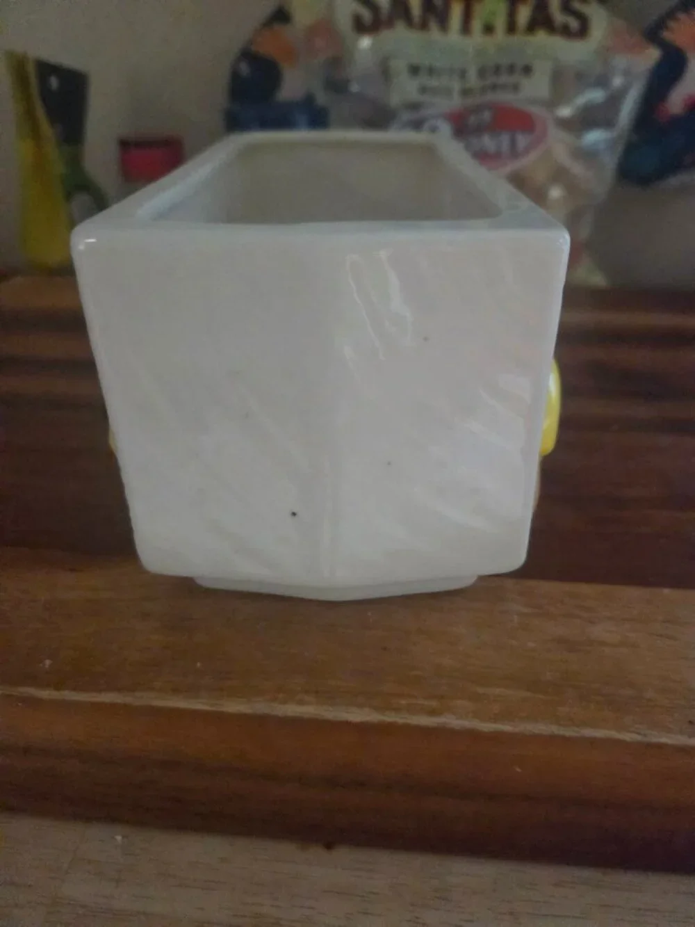 1970s rectangular vintage mushroom 3d planter
